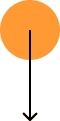 Vertical orange circle with black arrow